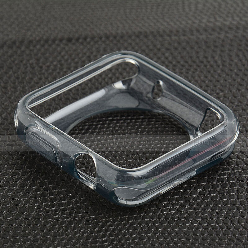 Custodia Silicone Trasparente Ultra Sottile Morbida per Apple iWatch 2 42mm Grigio