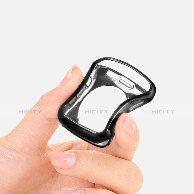Custodia Silicone Trasparente Ultra Sottile Morbida per Apple iWatch 2 42mm Nero
