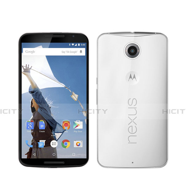 Custodia Silicone Trasparente Ultra Sottile Morbida per Google Nexus 6 Chiaro