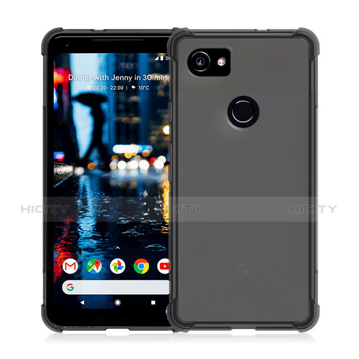 Custodia Silicone Trasparente Ultra Sottile Morbida per Google Pixel 2 XL Grigio