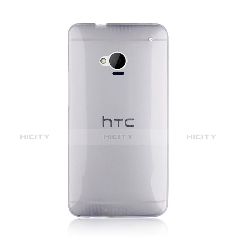 Custodia Silicone Trasparente Ultra Sottile Morbida per HTC One M7 Chiaro
