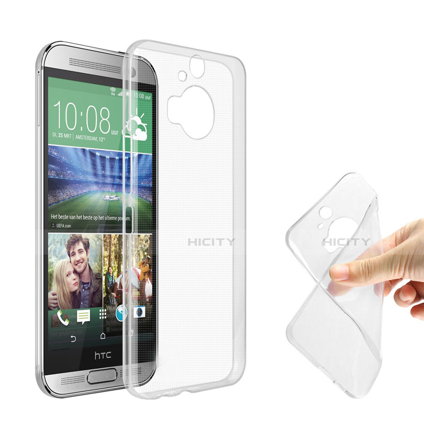 Custodia Silicone Trasparente Ultra Sottile Morbida per HTC One M9 Plus Chiaro
