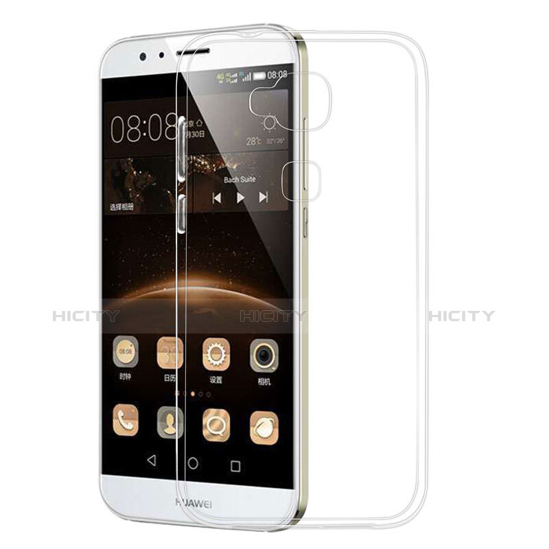 Custodia Silicone Trasparente Ultra Sottile Morbida per Huawei G8 Bianco