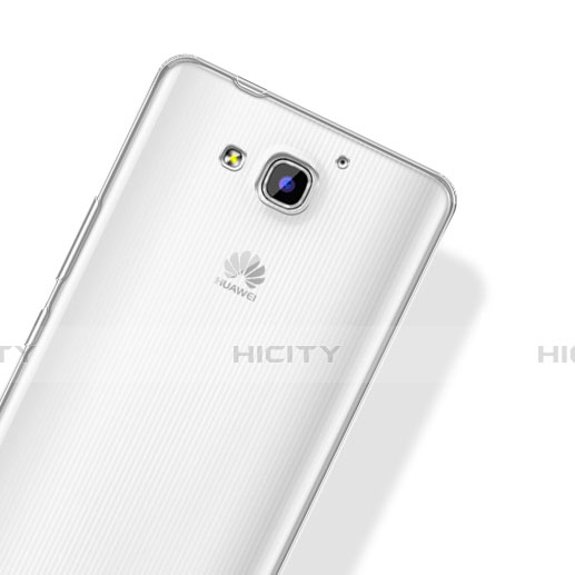 Custodia Silicone Trasparente Ultra Sottile Morbida per Huawei Honor 3X G750 Chiaro