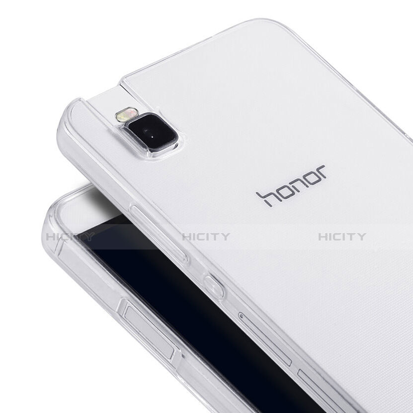 Custodia Silicone Trasparente Ultra Sottile Morbida per Huawei Honor 7i shot X Chiaro