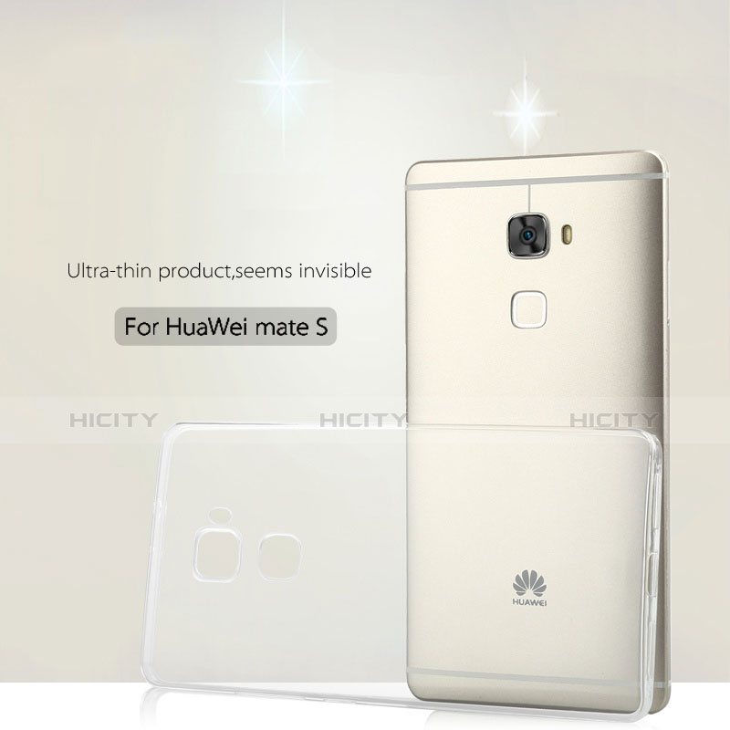 Custodia Silicone Trasparente Ultra Sottile Morbida per Huawei Mate S Bianco