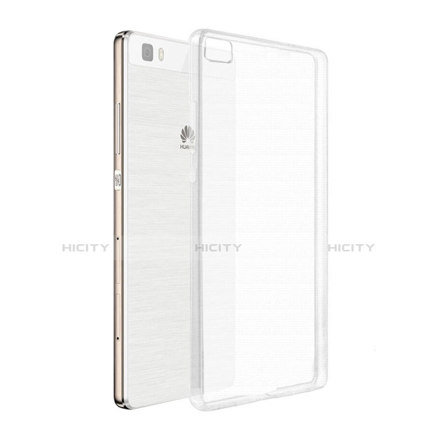 Custodia Silicone Trasparente Ultra Sottile Morbida per Huawei P8 Lite Chiaro