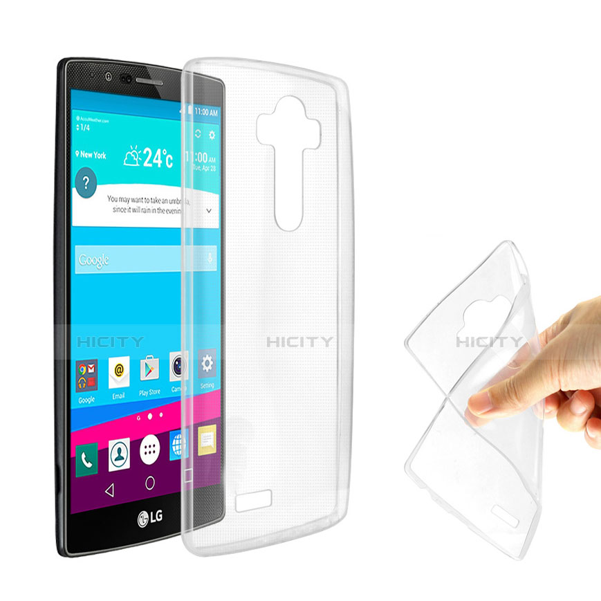 Custodia Silicone Trasparente Ultra Sottile Morbida per LG G4 Chiaro