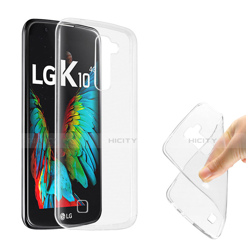 Custodia Silicone Trasparente Ultra Sottile Morbida per LG K10 Chiaro