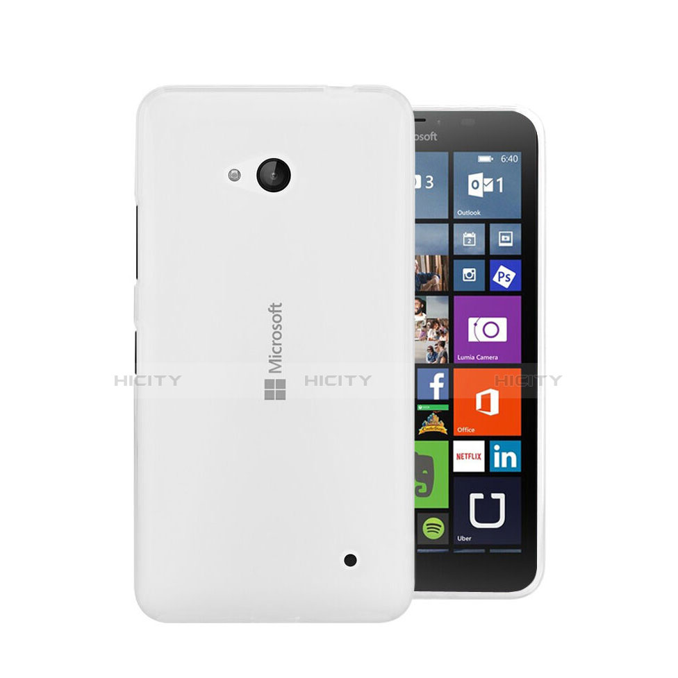 Custodia Silicone Trasparente Ultra Sottile Morbida per Microsoft Lumia 640 Chiaro