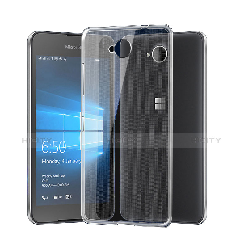 Custodia Silicone Trasparente Ultra Sottile Morbida per Microsoft Lumia 650 Chiaro