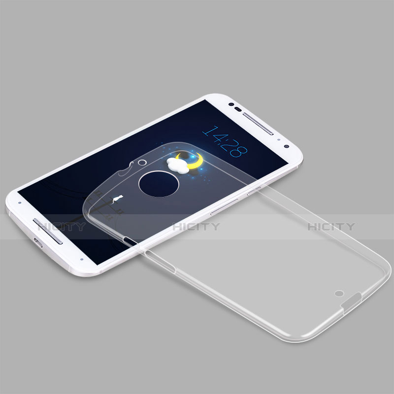 Custodia Silicone Trasparente Ultra Sottile Morbida per Motorola Moto X (2nd Gen) Chiaro