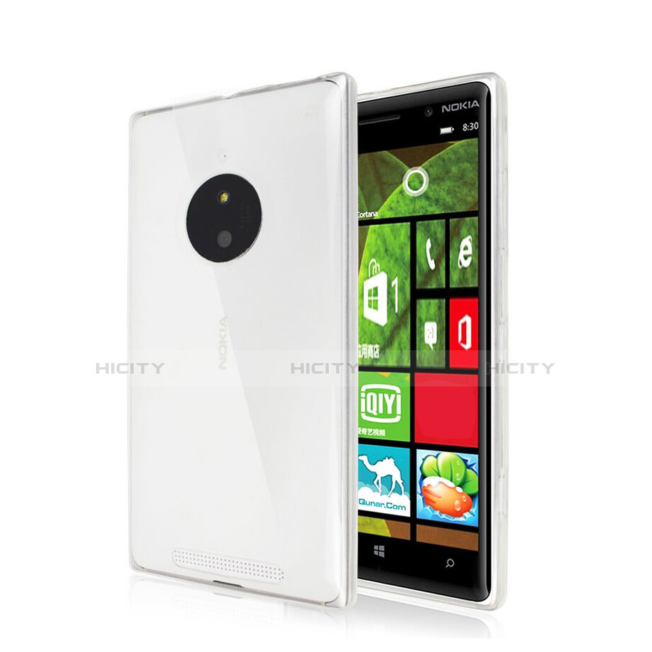 Custodia Silicone Trasparente Ultra Sottile Morbida per Nokia Lumia 830 Chiaro