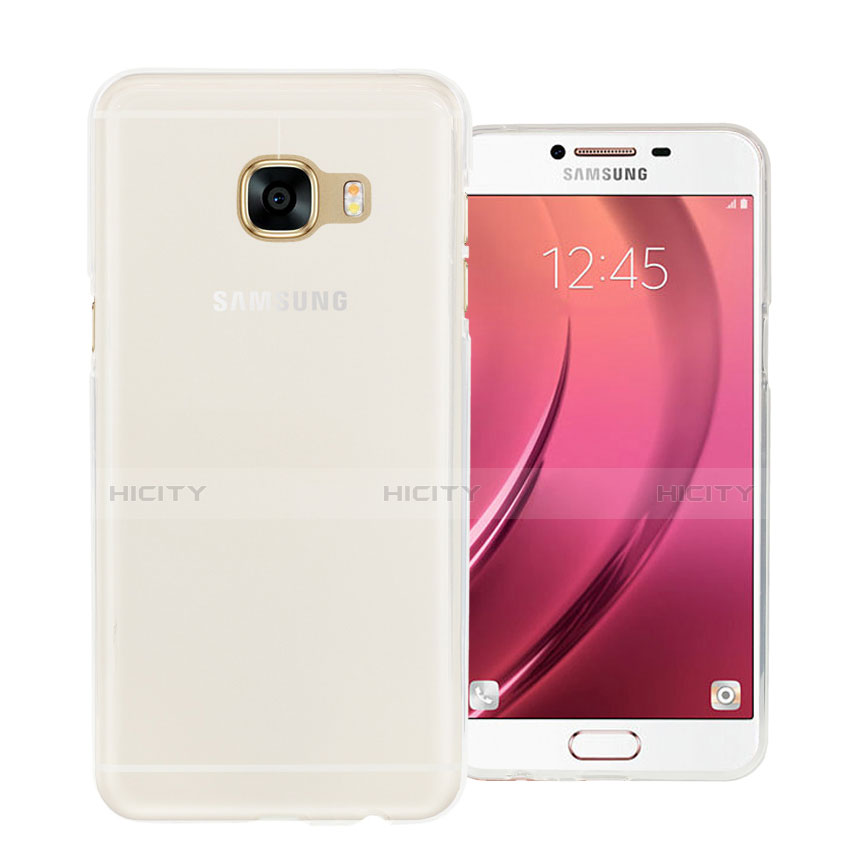 Custodia Silicone Trasparente Ultra Sottile Morbida per Samsung Galaxy C5 SM-C5000 Bianco