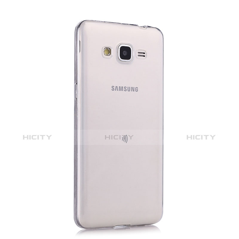 Custodia Silicone Trasparente Ultra Sottile Morbida per Samsung Galaxy Grand Prime 4G G531F Duos TV Bianco