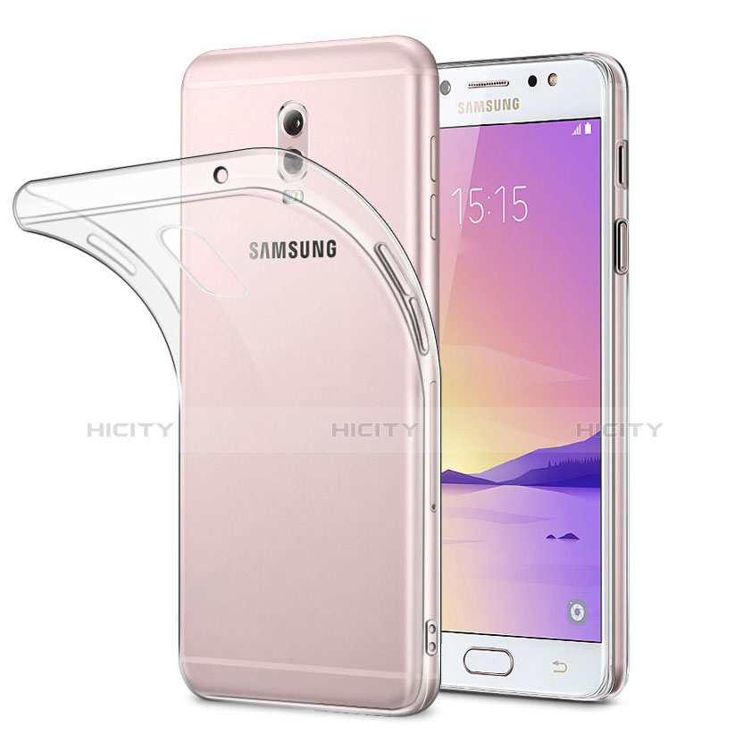Custodia Silicone Trasparente Ultra Sottile Morbida per Samsung Galaxy J7 Plus Chiaro