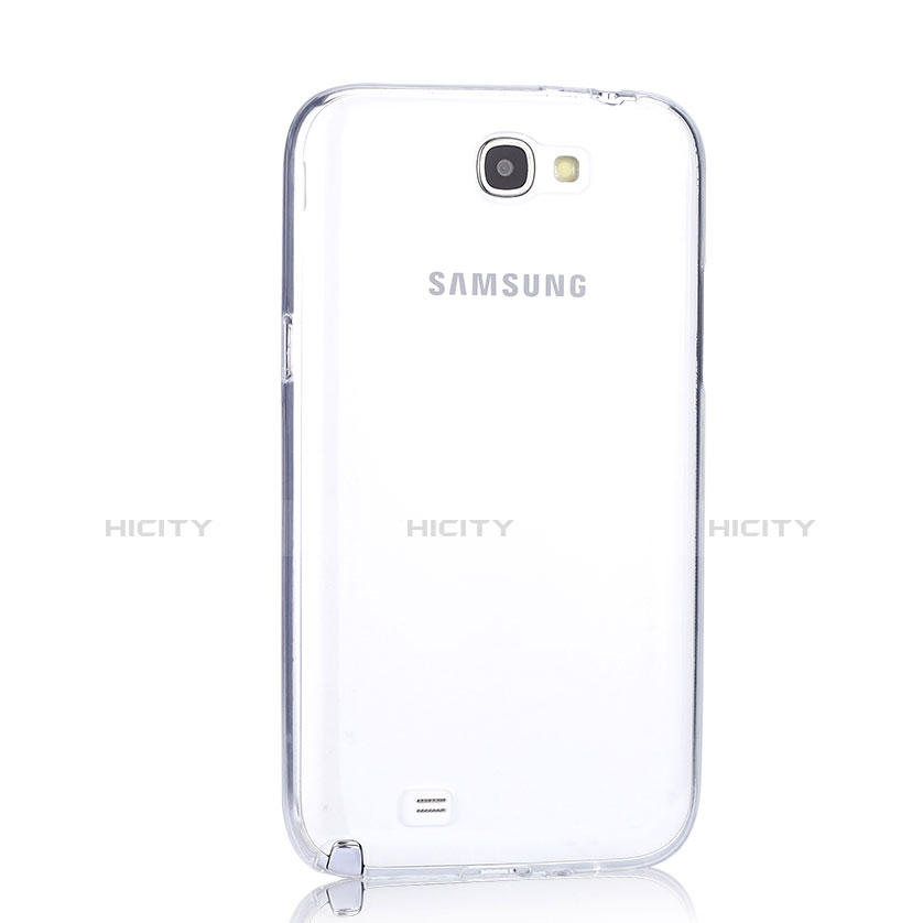 Custodia Silicone Trasparente Ultra Sottile Morbida per Samsung Galaxy Note 2 N7100 N7105 Chiaro