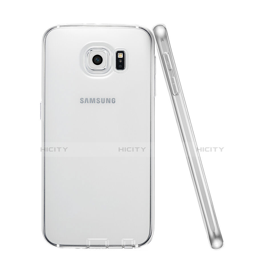 Custodia Silicone Trasparente Ultra Sottile Morbida per Samsung Galaxy S6 Duos SM-G920F G9200 Chiaro