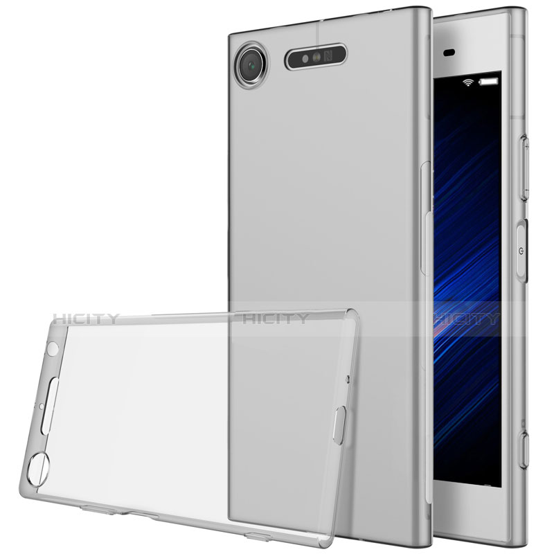 Custodia Silicone Trasparente Ultra Sottile Morbida per Sony Xperia XZ1 Chiaro