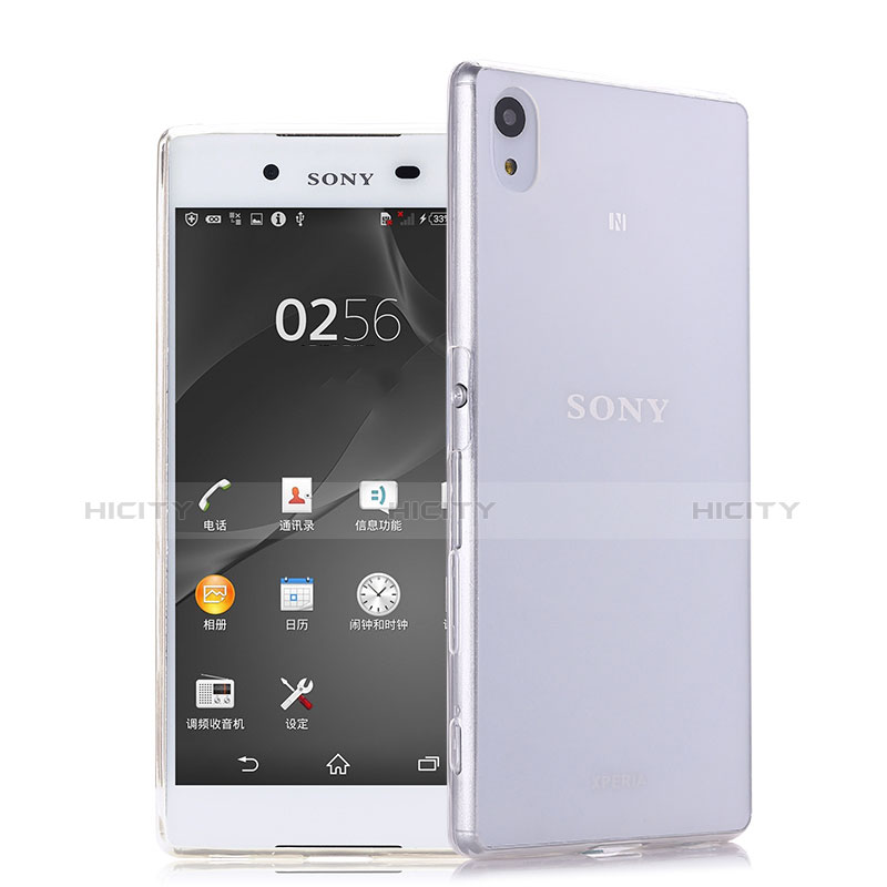 Custodia Silicone Trasparente Ultra Sottile Morbida per Sony Xperia Z5 Chiaro