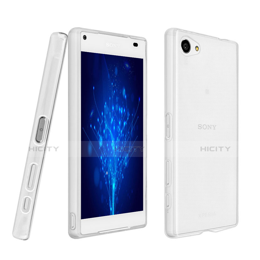 Custodia Silicone Trasparente Ultra Sottile Morbida per Sony Xperia Z5 Compact Chiaro