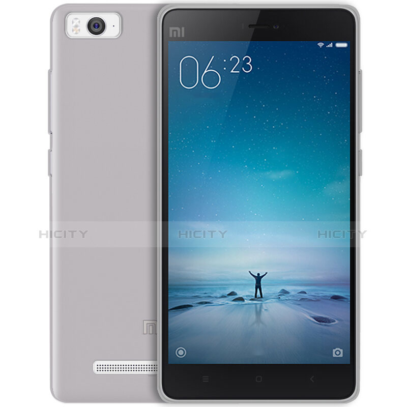 Custodia Silicone Trasparente Ultra Sottile Morbida per Xiaomi Mi 4C Grigio