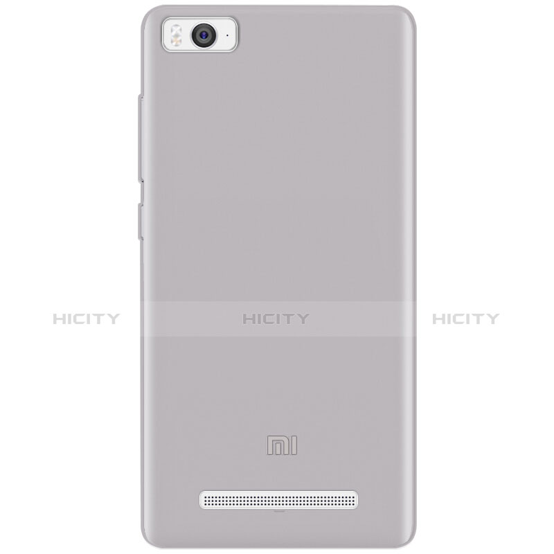 Custodia Silicone Trasparente Ultra Sottile Morbida per Xiaomi Mi 4C Grigio