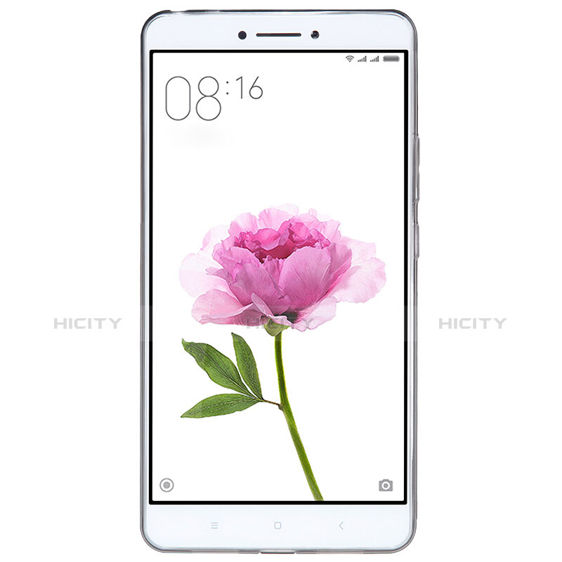 Custodia Silicone Trasparente Ultra Sottile Morbida Q02 per Xiaomi Mi Max Grigio