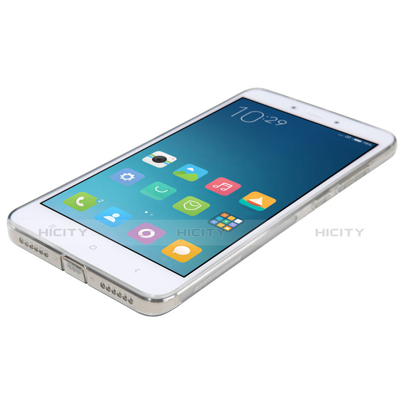 Custodia Silicone Trasparente Ultra Sottile Morbida Q02 per Xiaomi Redmi Note 4X High Edition Grigio