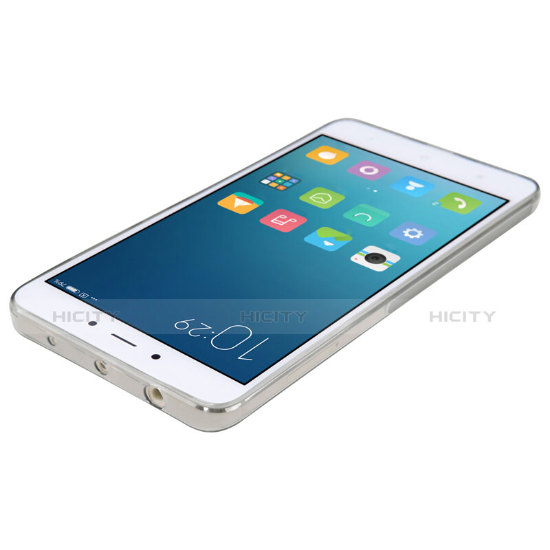 Custodia Silicone Trasparente Ultra Sottile Morbida Q02 per Xiaomi Redmi Note 4X High Edition Grigio