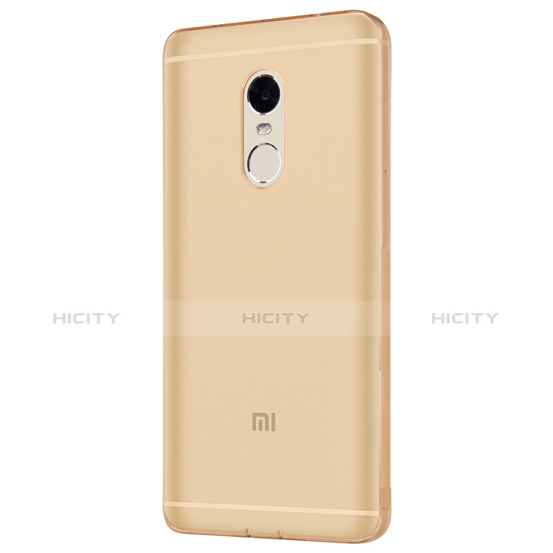 Custodia Silicone Trasparente Ultra Sottile Morbida Q02 per Xiaomi Redmi Note 4X High Edition Oro