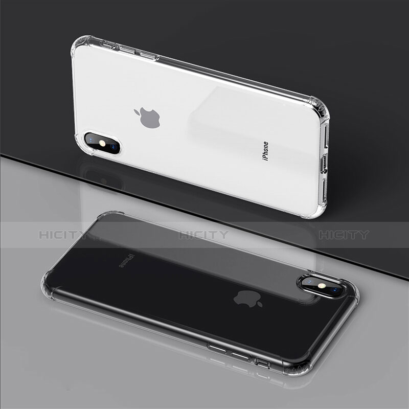Custodia Silicone Trasparente Ultra Sottile Morbida R02 per Apple iPhone X Chiaro