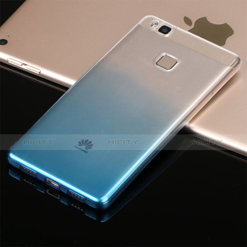 Custodia Silicone Trasparente Ultra Sottile Morbida Sfumato G01 per Huawei G9 Lite Blu