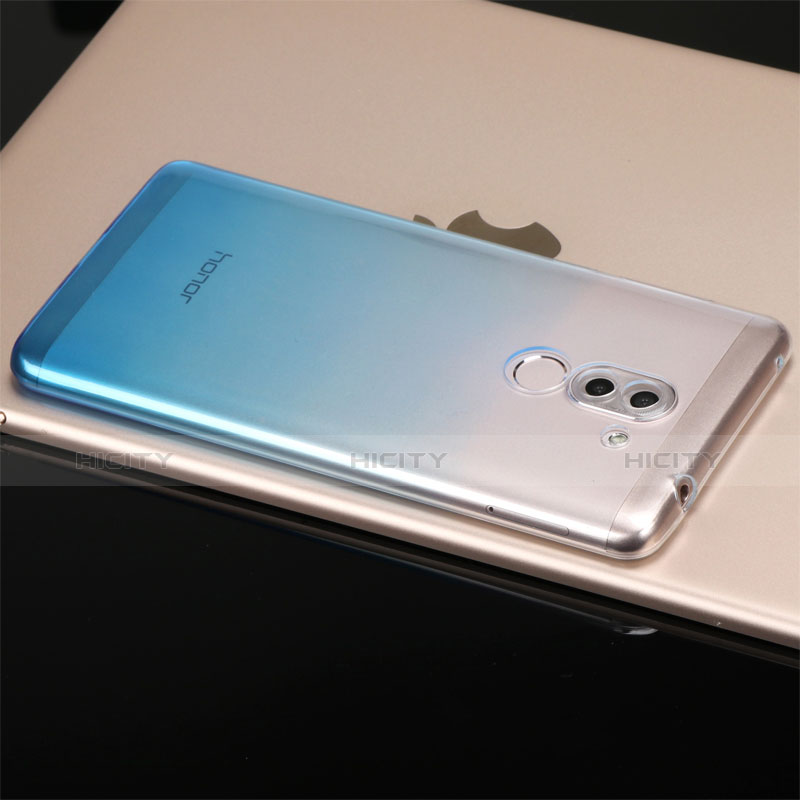 Custodia Silicone Trasparente Ultra Sottile Morbida Sfumato G01 per Huawei GR5 (2017) Blu