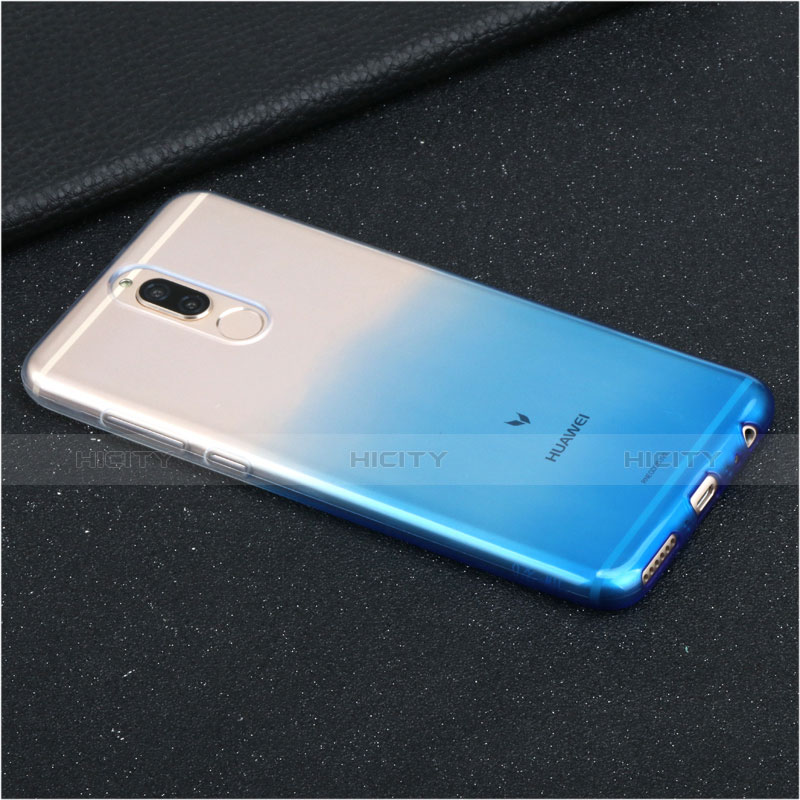 Custodia Silicone Trasparente Ultra Sottile Morbida Sfumato G01 per Huawei Nova 2i Blu