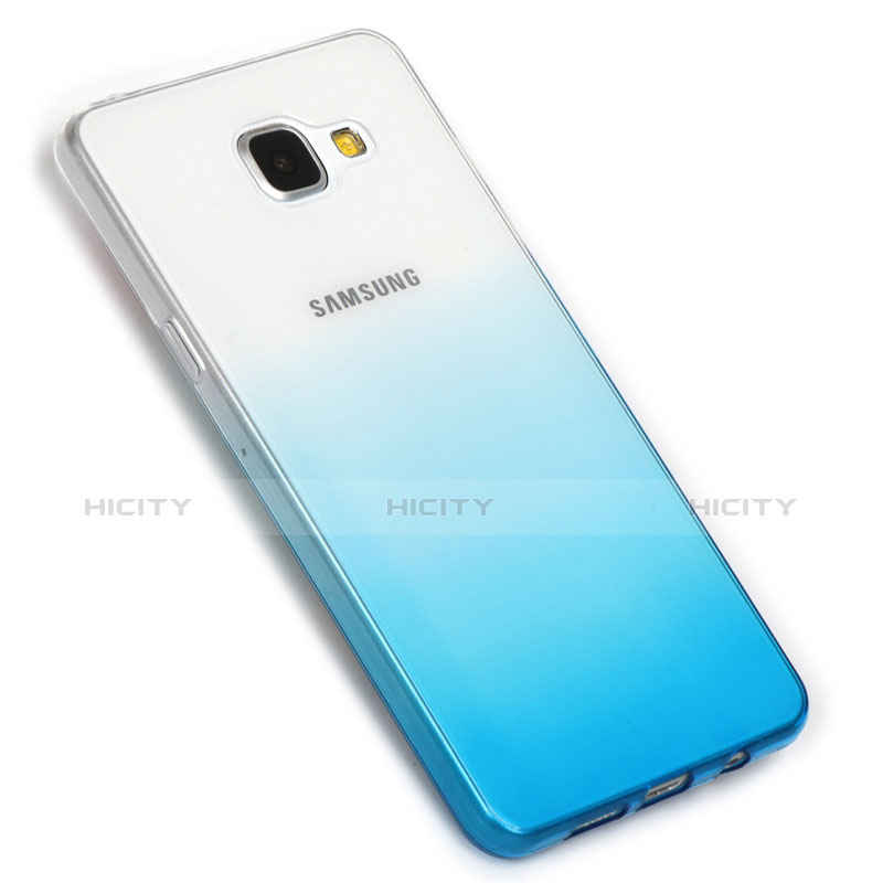 Custodia Silicone Trasparente Ultra Sottile Morbida Sfumato G01 per Samsung Galaxy A5 (2016) SM-A510F Blu
