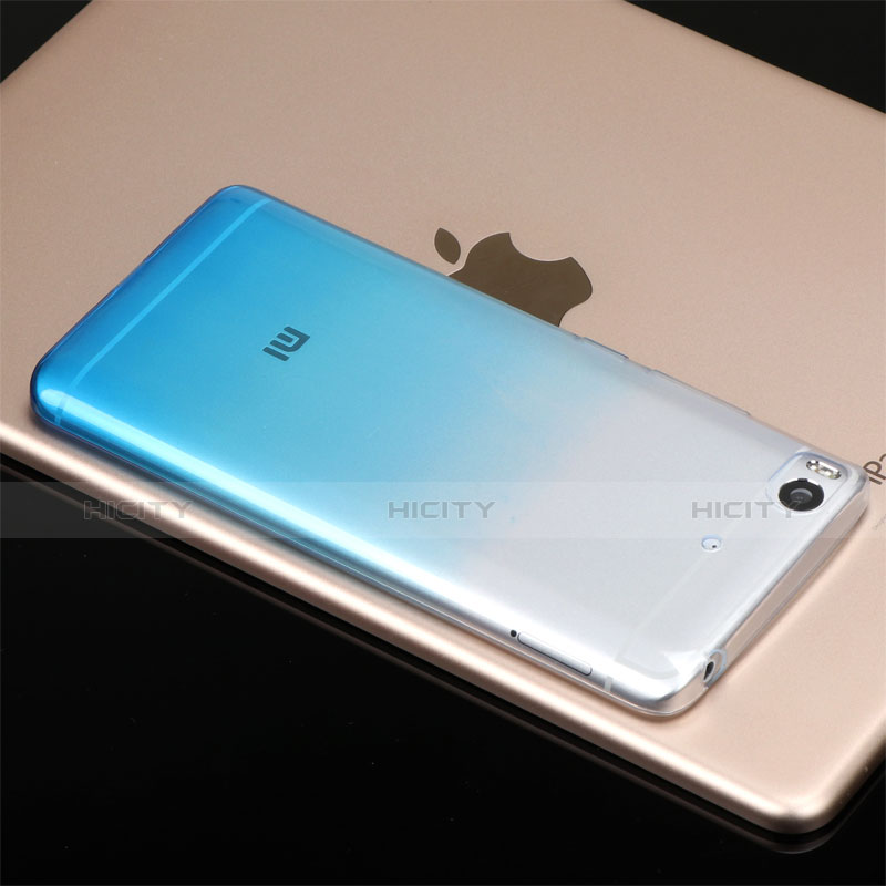 Custodia Silicone Trasparente Ultra Sottile Morbida Sfumato G01 per Xiaomi Mi 5S Blu