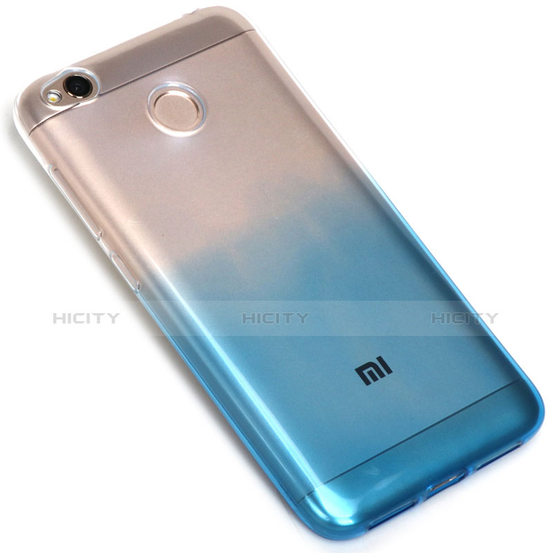 Custodia Silicone Trasparente Ultra Sottile Morbida Sfumato G01 per Xiaomi Redmi 4X Blu