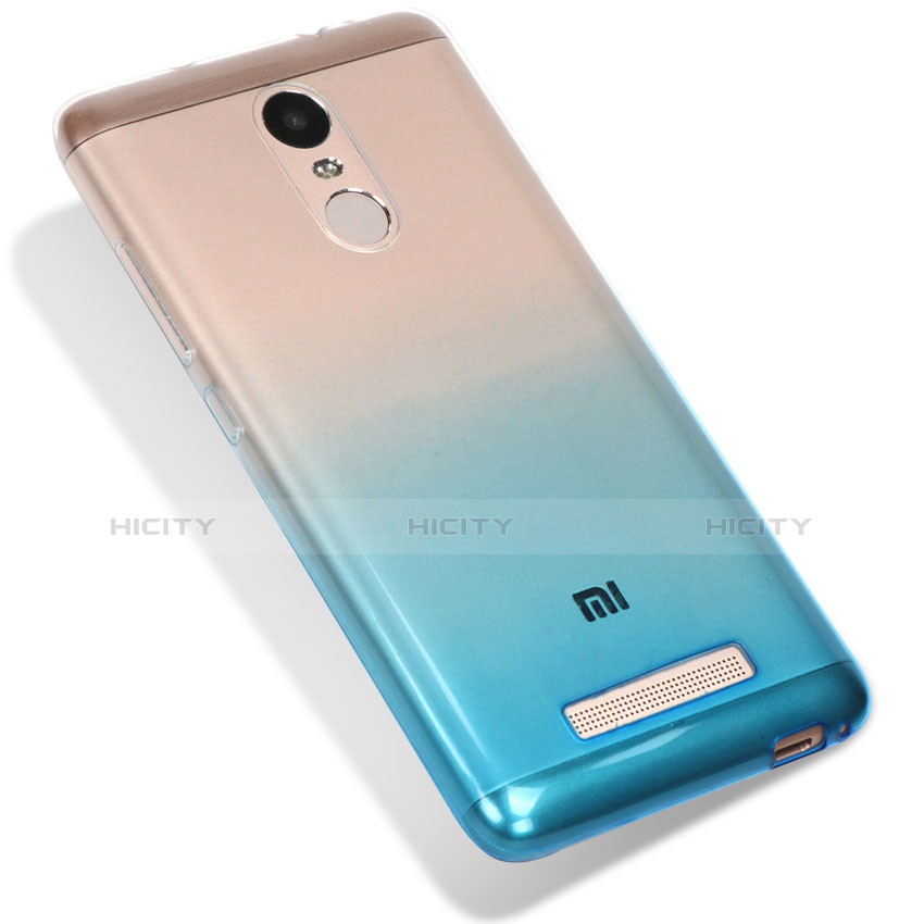 Custodia Silicone Trasparente Ultra Sottile Morbida Sfumato G01 per Xiaomi Redmi Note 3 MediaTek Blu