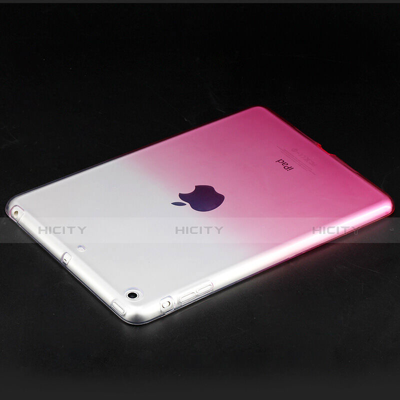 Custodia Silicone Trasparente Ultra Sottile Morbida Sfumato per Apple iPad Mini 2 Rosa