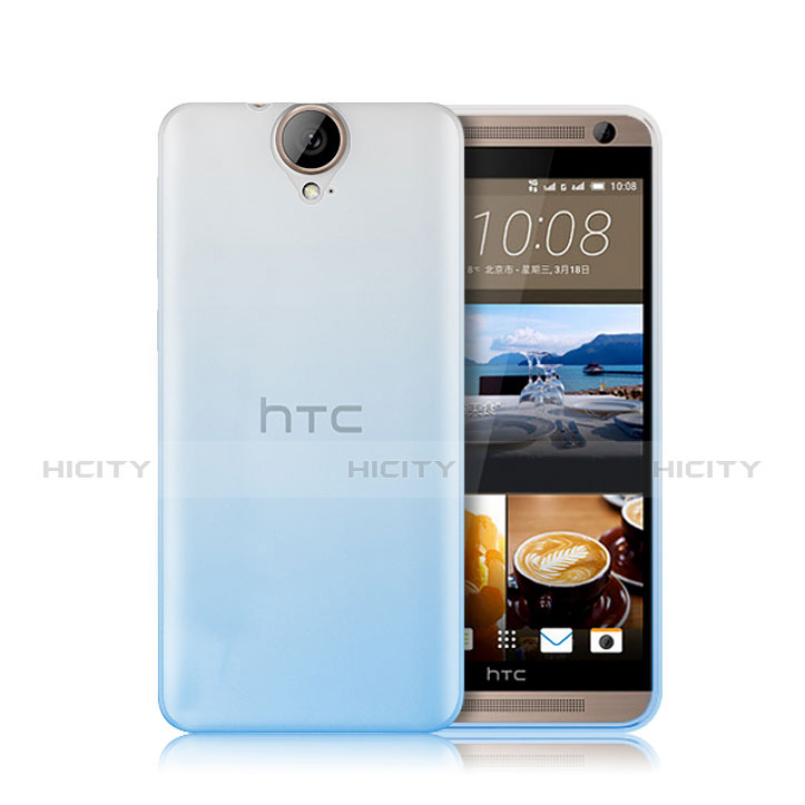Custodia Silicone Trasparente Ultra Sottile Morbida Sfumato per HTC One E9 Plus Blu