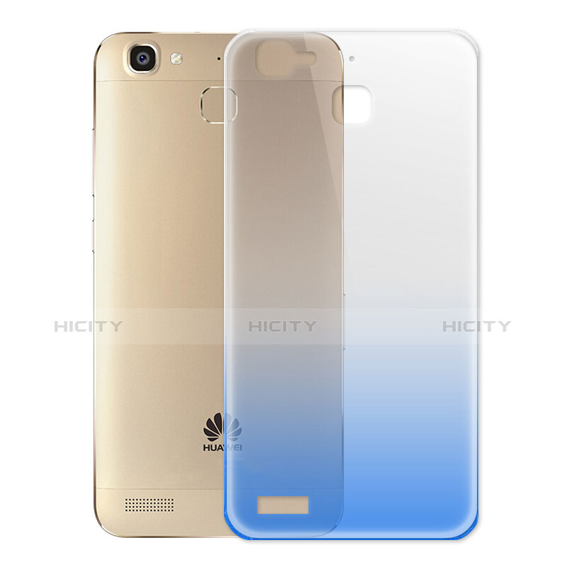 Custodia Silicone Trasparente Ultra Sottile Morbida Sfumato per Huawei Enjoy 5S Blu