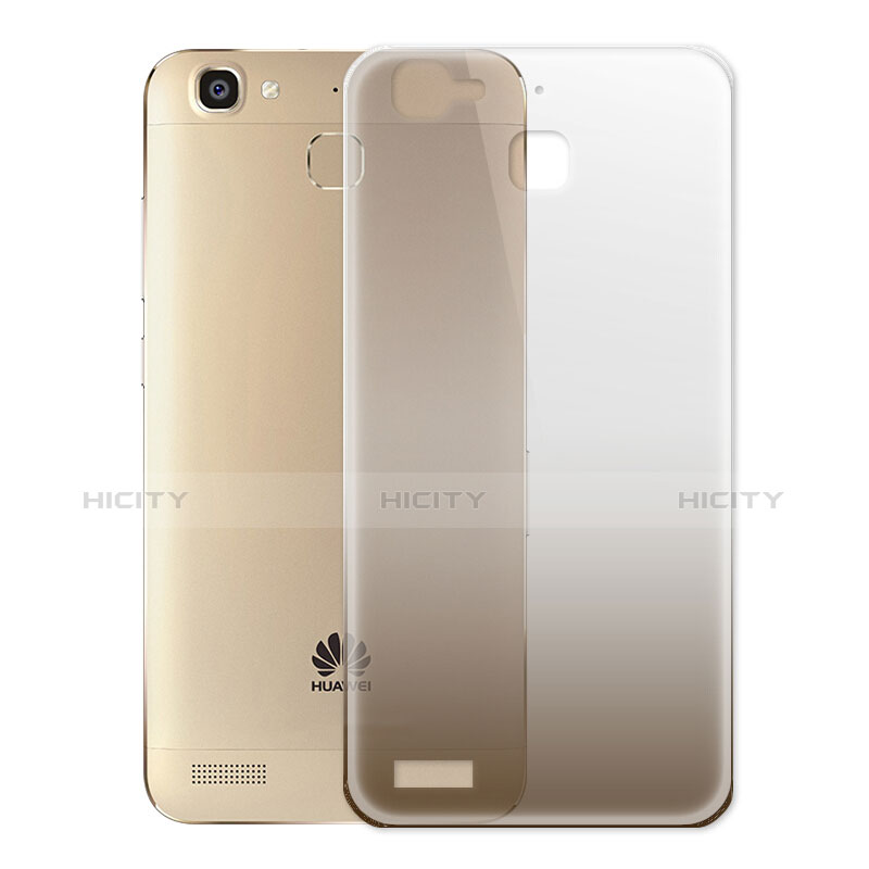 Custodia Silicone Trasparente Ultra Sottile Morbida Sfumato per Huawei Enjoy 5S Grigio