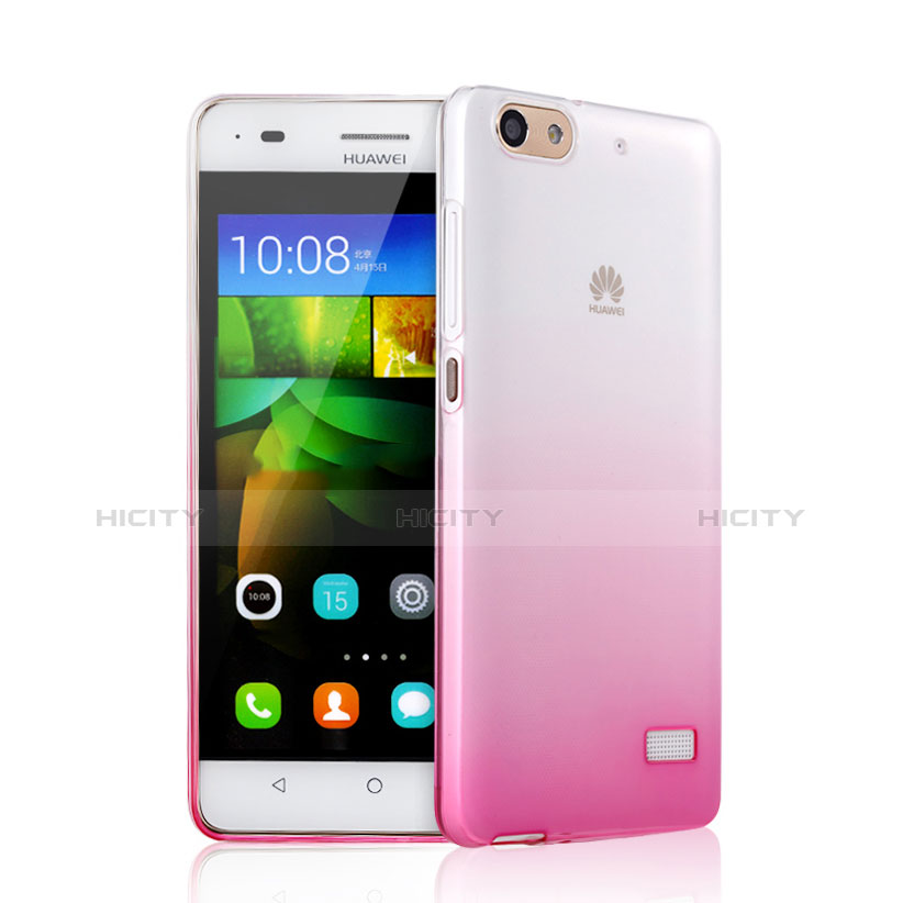 Custodia Silicone Trasparente Ultra Sottile Morbida Sfumato per Huawei G Play Mini Rosa