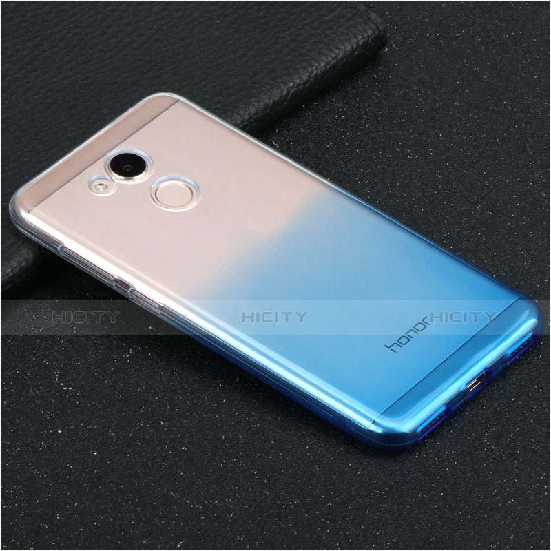 Custodia Silicone Trasparente Ultra Sottile Morbida Sfumato per Huawei Honor 6C Pro Blu