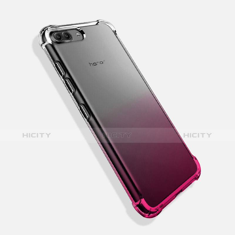 Custodia Silicone Trasparente Ultra Sottile Morbida Sfumato per Huawei Honor View 10 Rosa