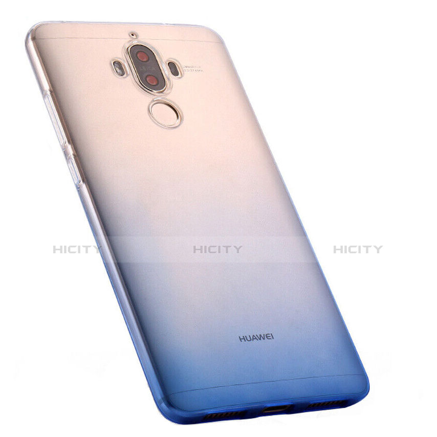 Custodia Silicone Trasparente Ultra Sottile Morbida Sfumato per Huawei Mate 9 Blu