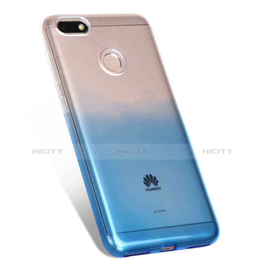 Custodia Silicone Trasparente Ultra Sottile Morbida Sfumato per Huawei P9 Lite Mini Blu