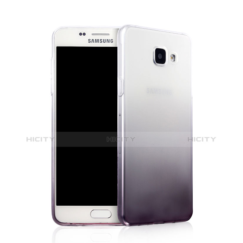 Custodia Silicone Trasparente Ultra Sottile Morbida Sfumato per Samsung Galaxy A5 (2016) SM-A510F Grigio