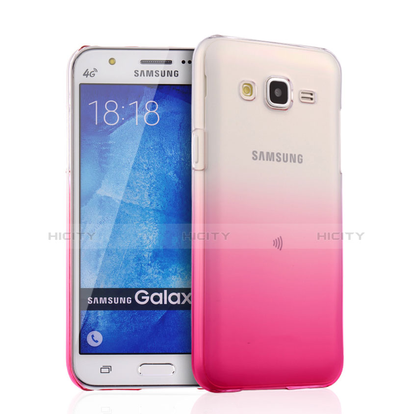 Custodia Silicone Trasparente Ultra Sottile Morbida Sfumato per Samsung Galaxy J5 SM-J500F Rosa